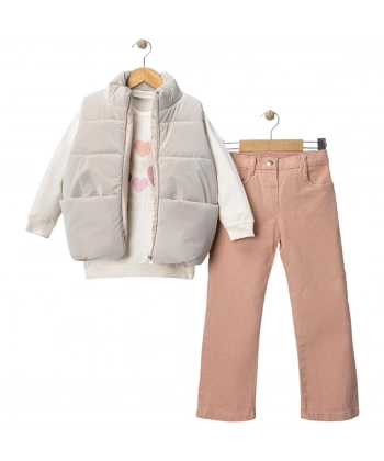 Kız Yelekli 3 Lü Takım