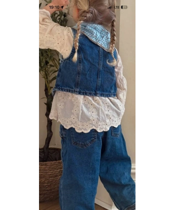 La’ciel Paris Denim Yelekli Set