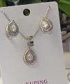 Xuping Jewelry Silver Damla Kolye Küpe Seti