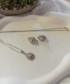 Xuping Jewelry Silver Damla Kolye Küpe Seti