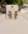 14 K Kaplama Kedi Detaylı Xuping Küpe