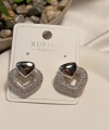 Xuping Jewelry Zirkon Taşlı Kalp Küpe (1,5 cm)