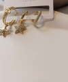 Xuping Gold Lüks Kaplama Üçlü Yıldız Kombin Küpe Seti - 1 cm