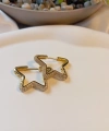 Xuping Gold Kaplama Zirkon Taşlı Yıldız Halka Küpe (1,5 cm)