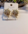 Xuping Gold Kaplama Zirkon Taşlı Kutup Yıldızı Küpe - Euro Aksesuar (2.5 cm)