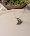 316L Çelik Ayarlanabilir Zincir Kolye, 45-50 cm, Kuş Figürü, Kadın Aksesuar, Silver, Zirkon Taşlı