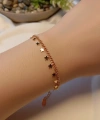 Yıldız Detaylı Xuping Jewelry Rose Gold Şans Bilekliği 17-22 cm