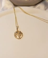 Xuping Jewelry 14 Ayar Gold Kaplama Hayat Ağacı Kolye - 45 cm