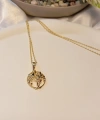 Xuping Jewelry 14 Ayar Gold Kaplama Hayat Ağacı Kolye - 45 cm
