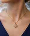 Xuping Jewelry 14 Ayar Gold Kaplama Hayat Ağacı Kolye - 45 cm