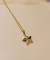 Xuping Jewelry 14 Ayar Gold Kaplama Zirkon Taşlı Yıldız Kolye - 45 cm