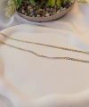 Euro Aksesuar Xuping 14 Ayar Altın Kaplama Çift Renkli (Gold-Silver) Zincir Kolye - 45 cm