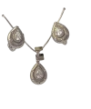 Xuping Jewelry Silver Damla Kolye Küpe Seti