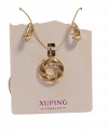 14 K Kaplama Kolye Küpe Seti - Xuping Jewelry