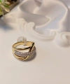 Xuping Jewelry 14K Altın Kaplama Tamtur ve Şekilli Kadın Yüzük - 8 Numara