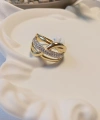Xuping Jewelry 14K Altın Kaplama Tamtur ve Şekilli Kadın Yüzük - 8 Numara