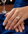 Xuping Jewelry 14K Altın Kaplama Tamtur ve Şekilli Kadın Yüzük - 8 Numara