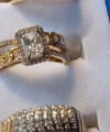 Xuping Jewelry Kadın Baget Kesim Zirkon Taşlı Zincir Detaylı Yüzük (8 Numara) 14 K Kaplama