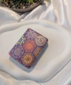 8x2 cm Altıgen Mandala Desenli Taşlı Dikdörtgen Cep Aynası