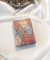 8x2 cm Etnik Mandala Desenli Taşlı Dikdörtgen Cep Aynası