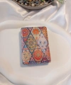 8x2 cm Etnik Mandala Desenli Taşlı Dikdörtgen Cep Aynası