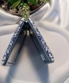 8x2 cm Nazar Boncuğu ve Mandala Desenli Taşlı Dikdörtgen Cep Aynası