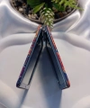 Etnik Desenli Işıltılı Dikdörtgen Cep Aynası (7x1 cm)