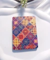 Etnik Desenli Işıltılı Dikdörtgen Cep Aynası (7x1 cm)