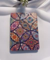 Etnik Mandala Desenli Işıltılı Dikdörtgen Cep Aynası (7x1 cm)