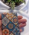 Çini Motifli Işıltılı Dikdörtgen Cep Aynası (7x1 cm)