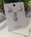 Xuping Jewelry Silver Damla Kolye Küpe Seti