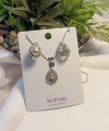 Xuping Jewelry Silver Damla Kolye Küpe Seti