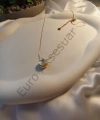 GOLD MİNİMAL SEDEFLİ ÇELİK KOLYE