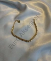 Gold Zincir Detaylı Çelik Bileklik