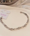 Gümüş Renk Dikdörtgen Zirkon Taşlı Vip Xuping Jewelry Bileklik