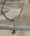 Hasır Zincirli Topçuk Kolye
