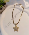 İtalyan Zincirli Yıldız Figürlü Çelik Kolye