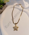 İtalyan Zincirli Yıldız Figürlü Çelik Kolye
