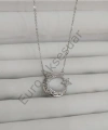 Silver Ay Yıldız Detaylı Çelik Kolye