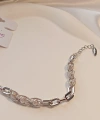 Topçuk Zincir Detaylı Xuping Jewelry Gümüş Renk Bileklik