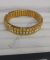 Zirkon Taşlı Çelik Gold Renk Namination Bileklik