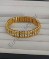 Zirkon Taşlı Çelik Gold Renk Namination Bileklik