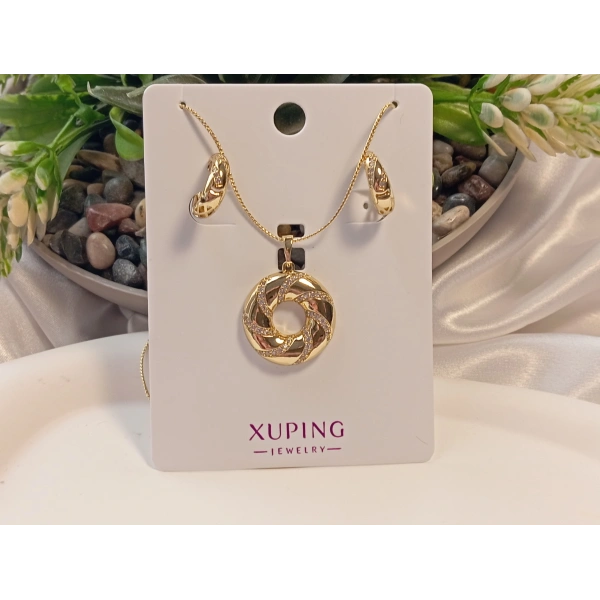 14 K Kaplama Kolye Küpe Seti - Xuping Jewelry