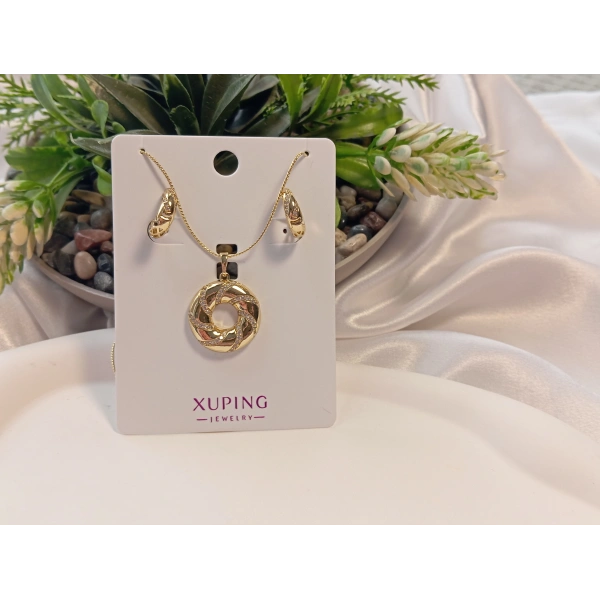 14 K Kaplama Kolye Küpe Seti - Xuping Jewelry