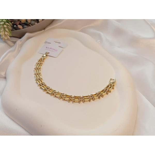 14 K Kaplama Xuping Jewelry Taşlı Bileklik