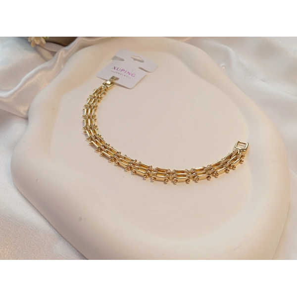 14 K Kaplama Xuping Jewelry Taşlı Bileklik