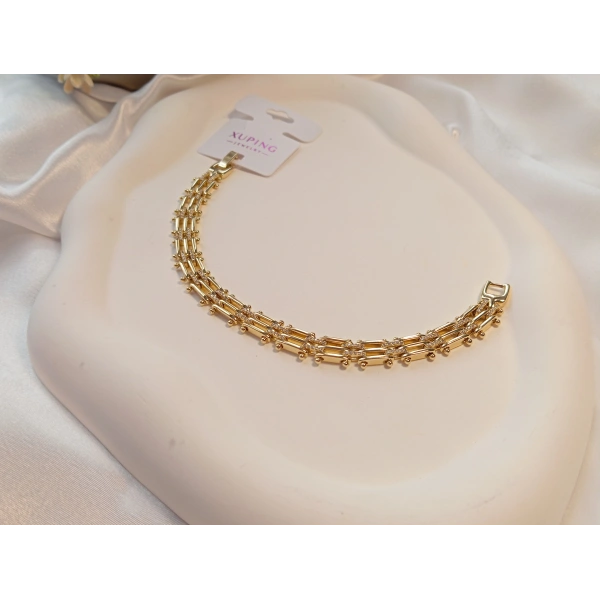 14 K Kaplama Xuping Jewelry Taşlı Bileklik