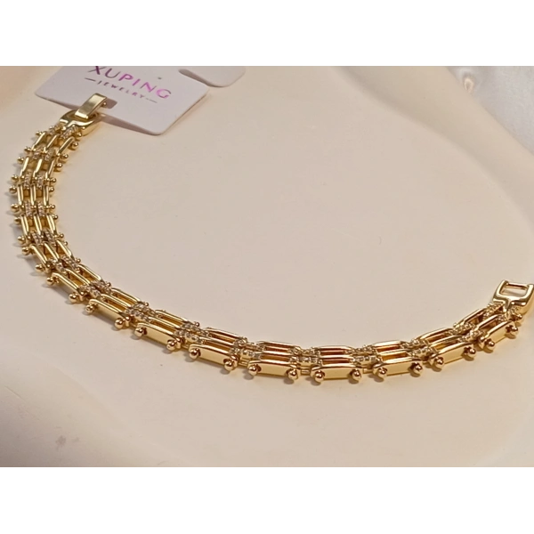 14 K Kaplama Xuping Jewelry Taşlı Bileklik