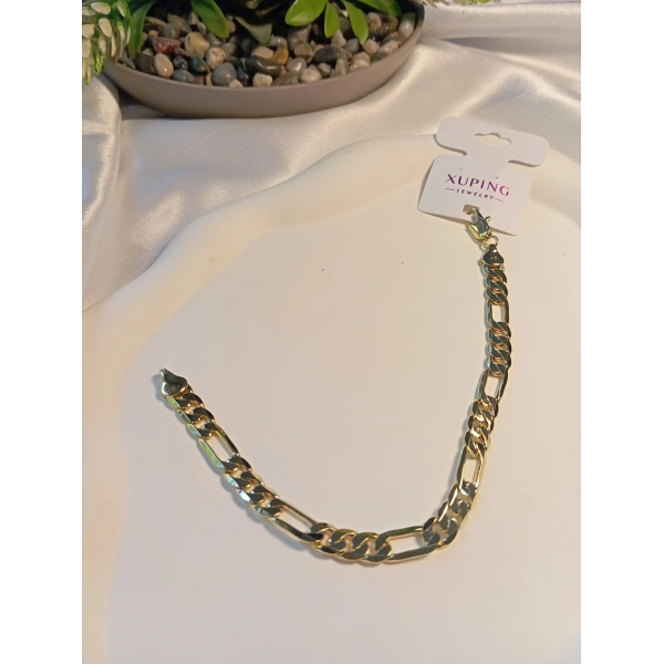 14 K zincir Detaylı Xuping Jewelry Bileklik