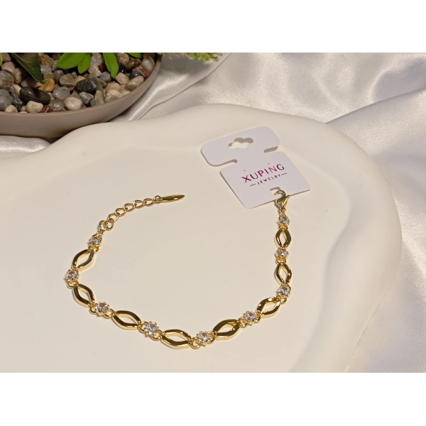 Euro Aksesuar Xuping VIP Seri Baklava Dilimi Zirkon Taşlı Bileklik